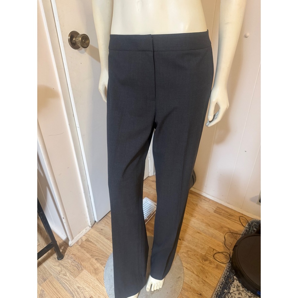 Lafayette 148 Stretch Wool Blend Tailored Gray Straight Leg Dress Pants Size 6